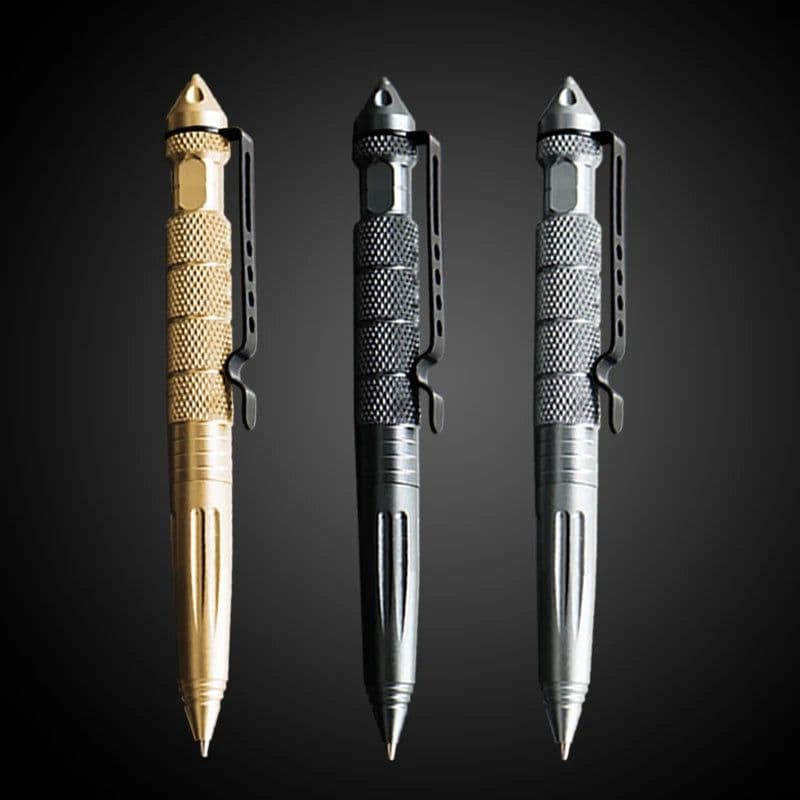 image-1/8Pcs Tool Pens Multi-functional Pen Tactical Tungsten Steel Rotating Unisex Pen Window Glass Metal Ballpoint Multifunctional