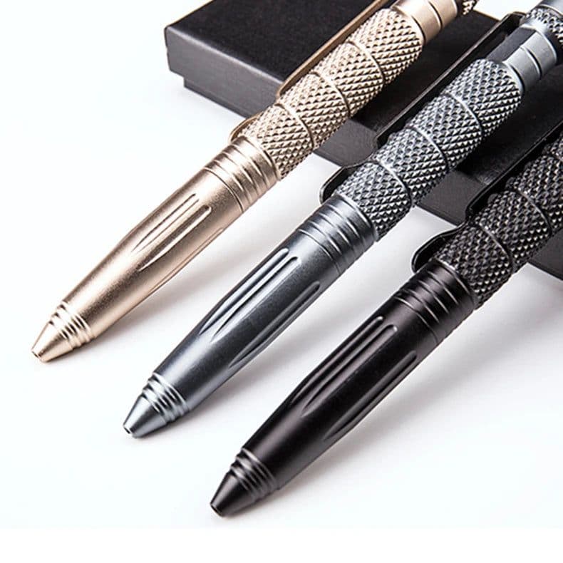 image-1/8Pcs Tool Pens Multi-functional Pen Tactical Tungsten Steel Rotating Unisex Pen Window Glass Metal Ballpoint Multifunctional