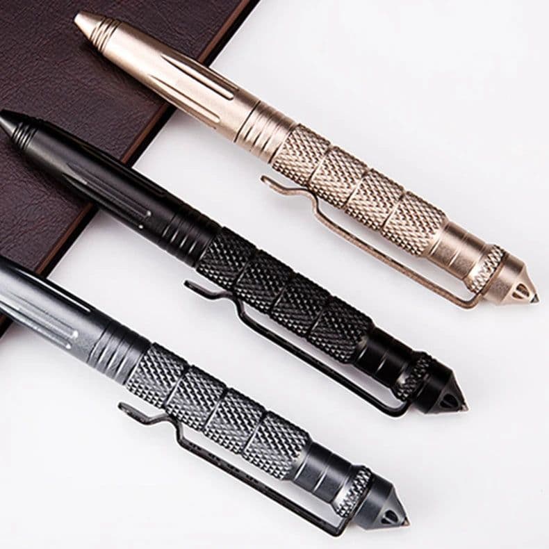 image-1/8Pcs Tool Pens Multi-functional Pen Tactical Tungsten Steel Rotating Unisex Pen Window Glass Metal Ballpoint Multifunctional