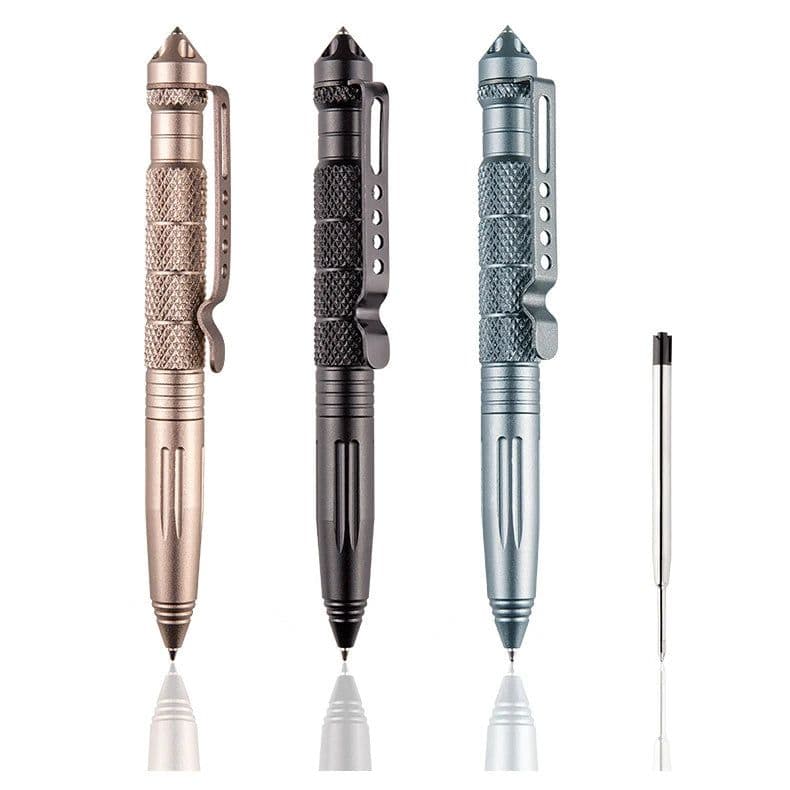 image-1/8Pcs Tool Pens Multi-functional Pen Tactical Tungsten Steel Rotating Unisex Pen Window Glass Metal Ballpoint Multifunctional