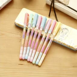 image-1 Pcs Lytwtw's Stationery Kawaii Cute Lovely Candy text marker Gel Pen Student School Office Supply Change 7 Colors Draw Glitter