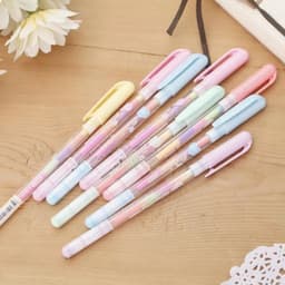 image-1 Pcs Lytwtw's Stationery Kawaii Cute Lovely Candy text marker Gel Pen Student School Office Supply Change 7 Colors Draw Glitter