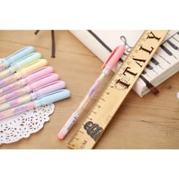 image-1 Pcs Lytwtw's Stationery Kawaii Cute Lovely Candy text marker Gel Pen Student School Office Supply Change 7 Colors Draw Glitter