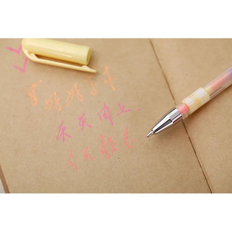image-1 Pcs Lytwtw's Stationery Kawaii Cute Lovely Candy text marker Gel Pen Student School Office Supply Change 7 Colors Draw Glitter