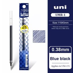 image-12 Pcs/Lot Uni-Ball Signo Refill UNI Mitsubishi UMR-1 Gel Pen Refill 0.38mm Fine Financial For UM-151