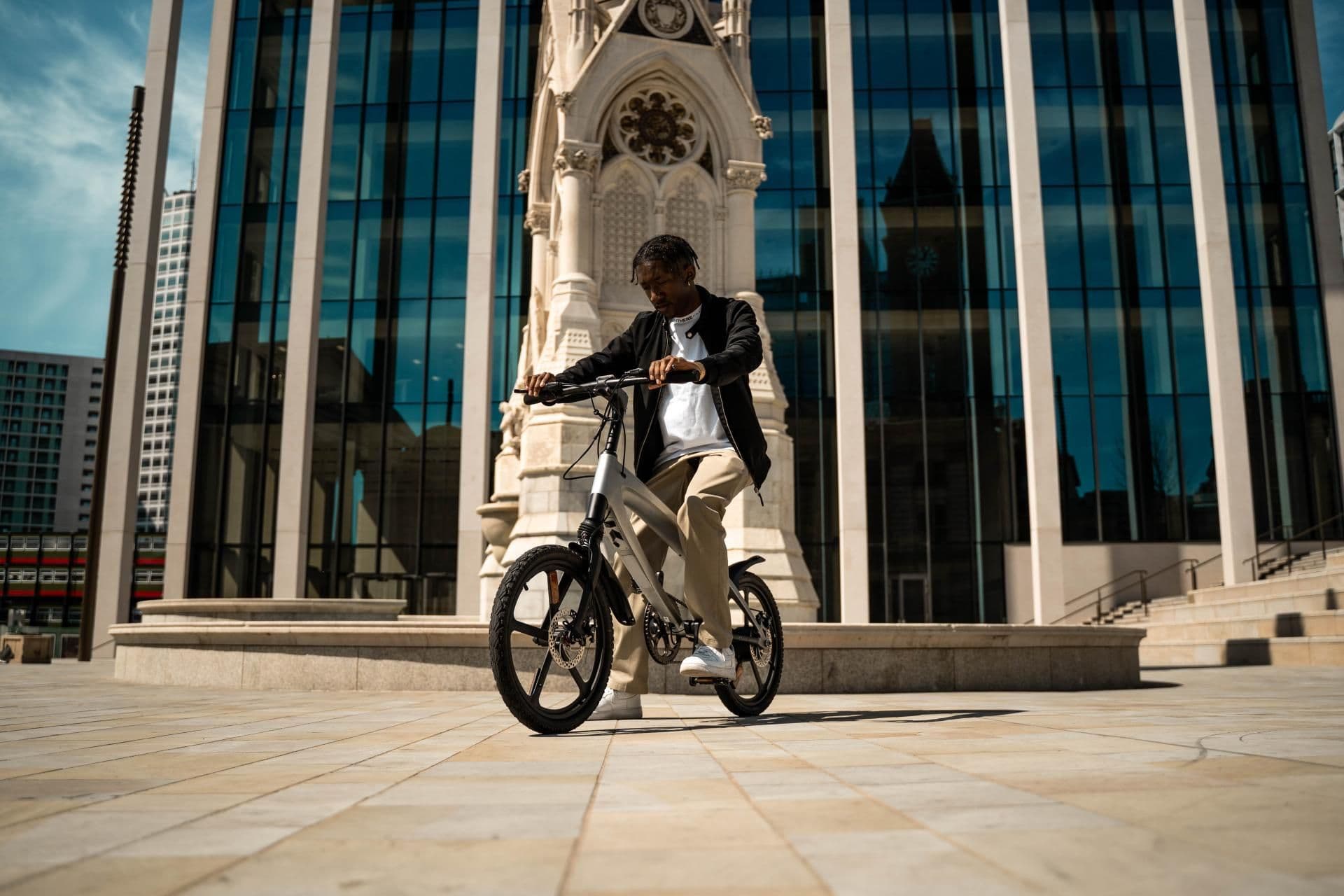 image-The Official Racing White E-Bike with Built-in Speakers & Bluetooth (Range up to 60km)