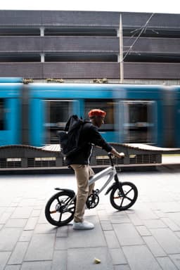 image-The Official Racing White E-Bike with Built-in Speakers & Bluetooth (Range up to 60km)