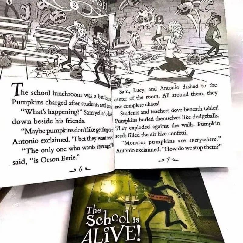 image-10 Books/Set Eerie Elementary The School Is Alive Children English Picture Book Funny Comic Storybook
