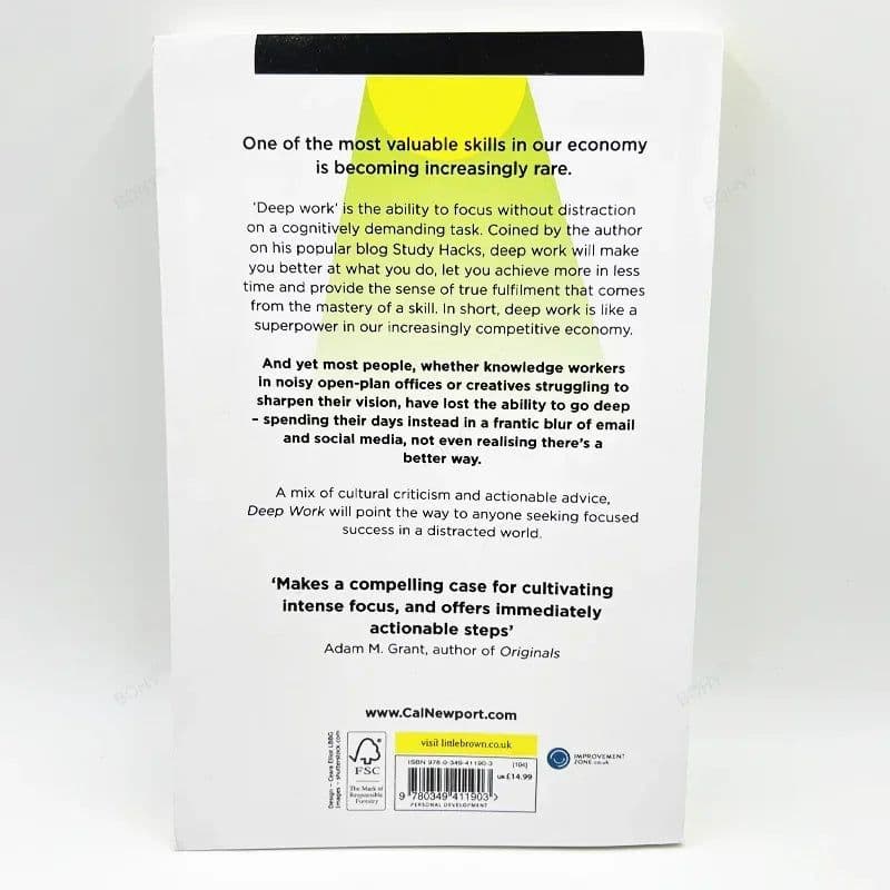 image-Deep Work Rules for Focused Success in A Distracted World By Cal Newport Self Help Book English Books