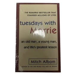 image-Tuesdays with Morrie An Old Man, A Young Man, and Life's Greatest Lesson Literary ProseThe Meaning of Life in English Book Adult