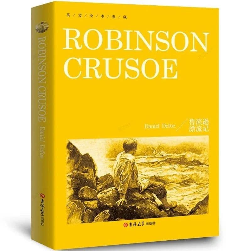 image-Robinson Crusoe: Original Complete Collection of Pure English Book World Famous Works Literary Novel Reading