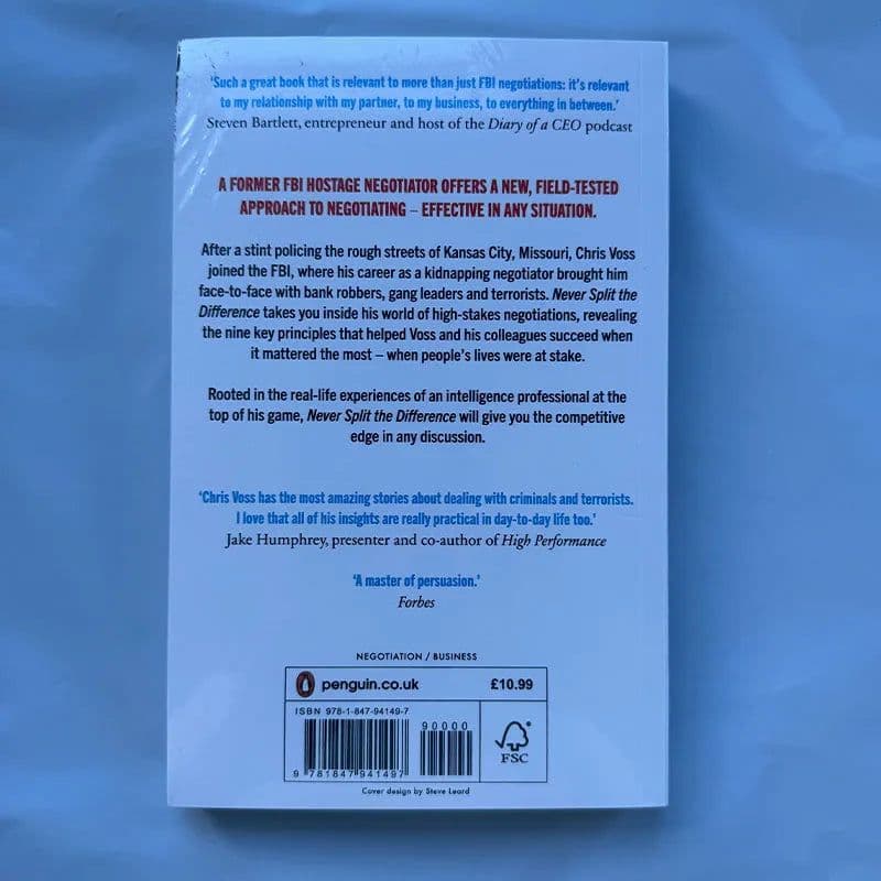 image-Never Split The Difference By Chris Voss Negotiating As If Your Life Depended on It Paperback Book in English