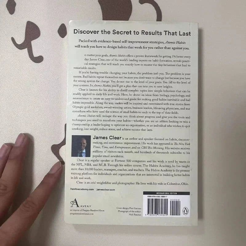 image-Atomic Habits By James Clear An Easy & Proven Way to Build Good Habits & Break Bad Ones Self-management Self-improvement Books