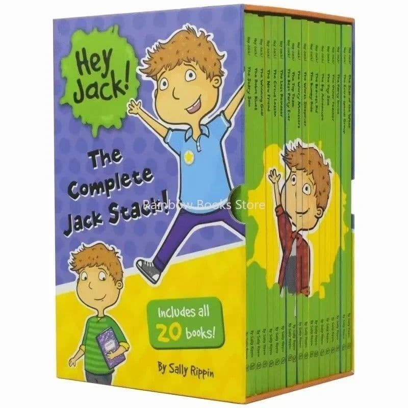 image-20 Pcs/Set Hey Jack !The Complete Jack Stack English Picture Story Book Children's Bridge Chapter Reading Kids Gift Box Libros