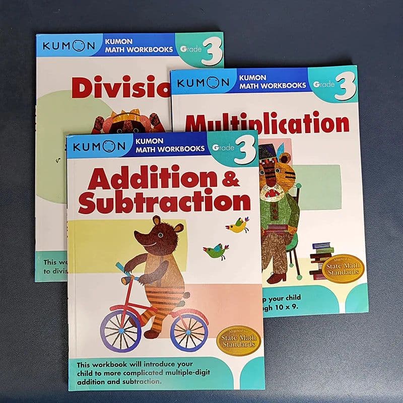 image-2/3 books Kumon Calculation Math Workbooks English book Math Problems Exercises Teaching Books G1-g4 For Age 6-10 Years