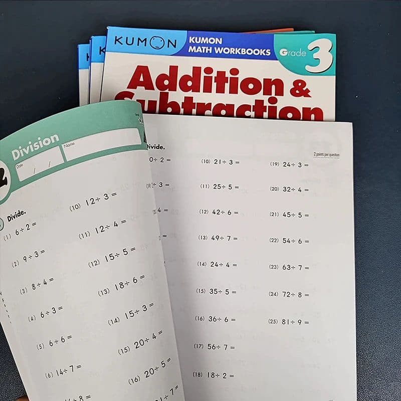image-2/3 books Kumon Calculation Math Workbooks English book Math Problems Exercises Teaching Books G1-g4 For Age 6-10 Years