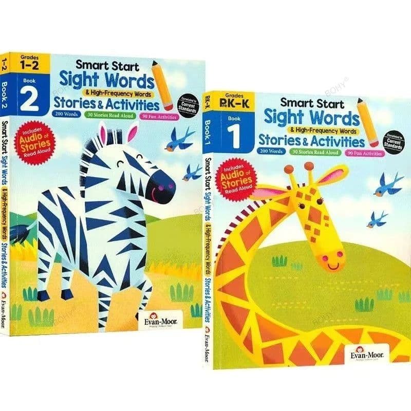 image-2 Books Evan Moor Smart Start Sight Words English Enlightenment Textbook Workbook Exercise Early Education Full Color Age 3-7