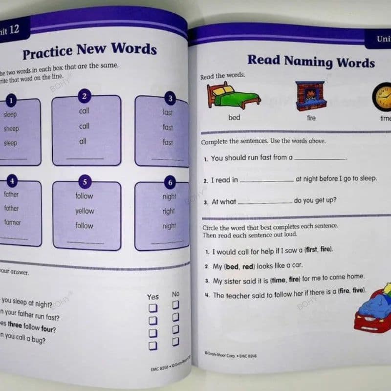 image-2 Books Evan Moor Smart Start Sight Words English Enlightenment Textbook Workbook Exercise Early Education Full Color Age 3-7