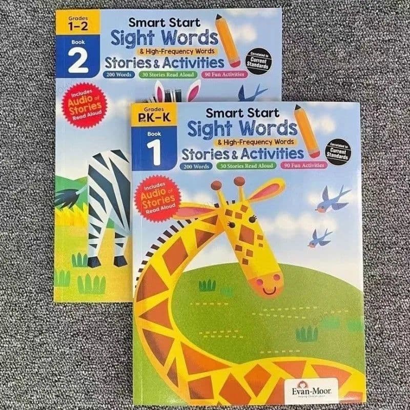 image-2 Books Evan Moor Smart Start Sight Words English Enlightenment Textbook Workbook Exercise Early Education Full Color Age 3-7