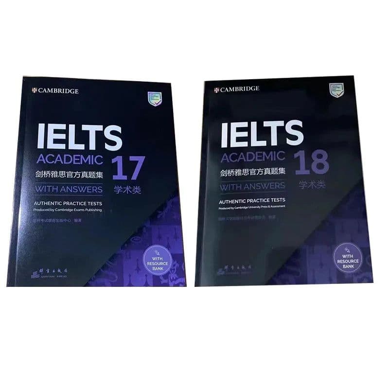 image-2books Cambridge English IELTS 17-18 Academic Speaking Listening Reading Writing Study Book Workbook Authentic Practice Tests