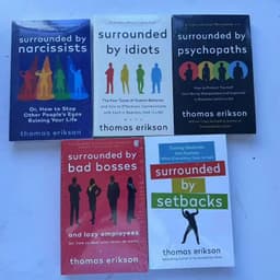 image-5 Books/Set By Thomas Erikson Surrounded By Idiots,by Psychopaths,by Setbacks,by Bad Bosses,by Narcissists Book in English