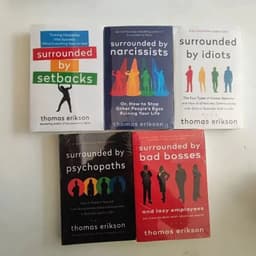 image-5 Books/Set By Thomas Erikson Surrounded By Idiots,by Psychopaths,by Setbacks,by Bad Bosses,by Narcissists Book in English