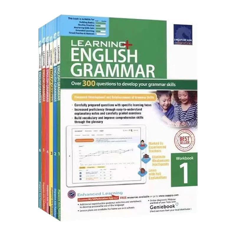 image-6 Books Singapore Learning English Grammar Spa 3-12 Year Old Kids Test Materials Exercise Book Textbook Notebook Exercise Book