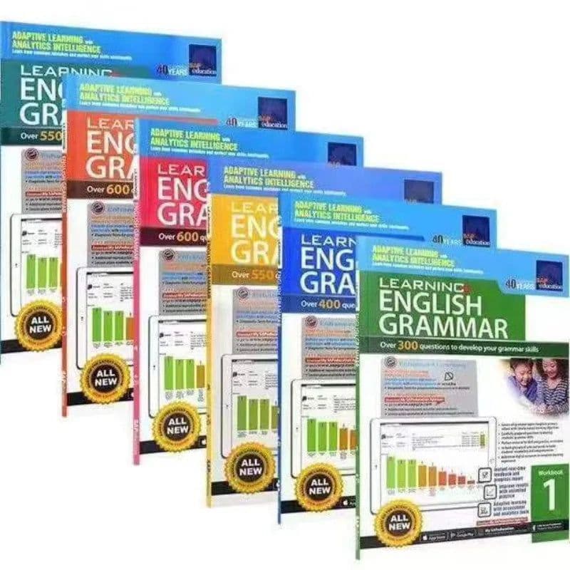 image-6 Books Singapore Learning English Grammar Spa 3-12 Year Old Kids Test Materials Exercise Book Textbook Notebook Exercise Book