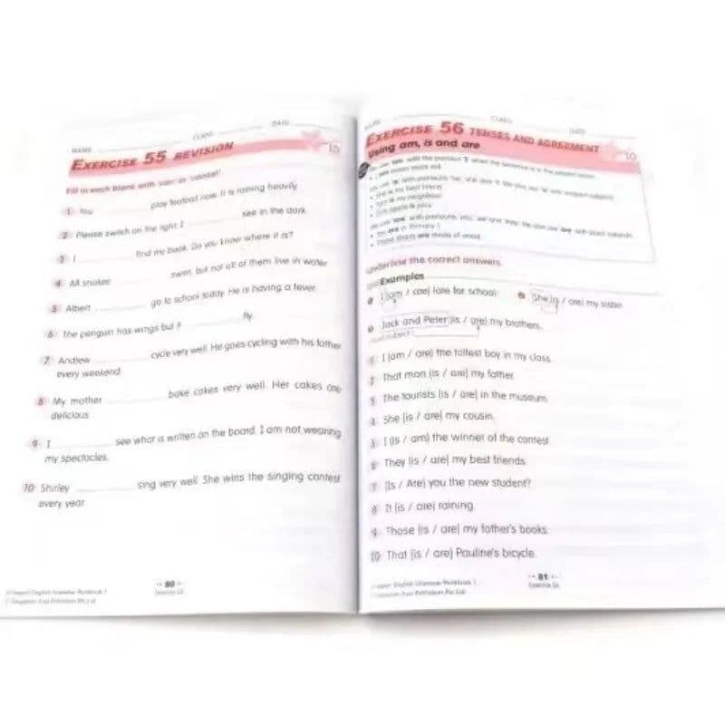 image-6 Books Singapore Learning English Grammar Spa 3-12 Year Old Kids Test Materials Exercise Book Textbook Notebook Exercise Book