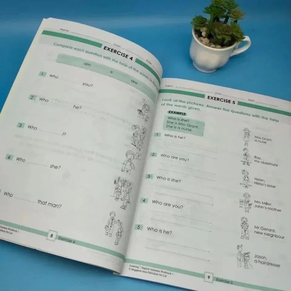 image-6 Books Singapore Grammar Spa 3-12 Year Old Kids Learning English Test Materials Exercise Book Textbook Notebook Exercise Book