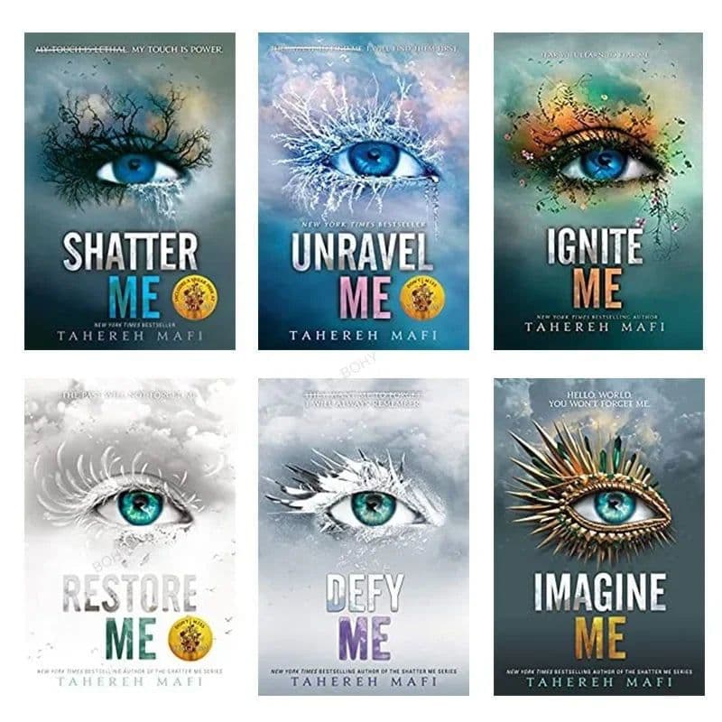 image-New 6 Books/Set Shatter Me English Novels Science Fiction Children's Extracurricular Reading Books English Novels Photocopy Book