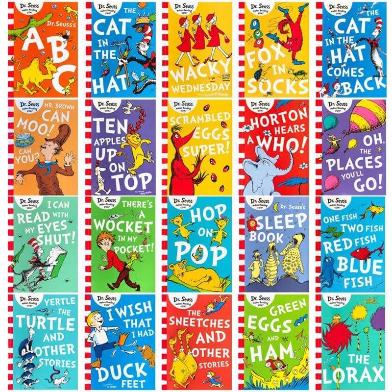 image-5 Books/Set A Classic Case of Dr. Seuss Children Fun Interesting English Picture Story Book 3-11 Years Kids Learning Toys