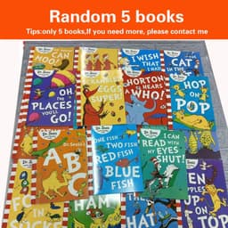 image-5 Books/Set A Classic Case of Dr. Seuss Children Fun Interesting English Picture Story Book 3-11 Years Kids Learning Toys