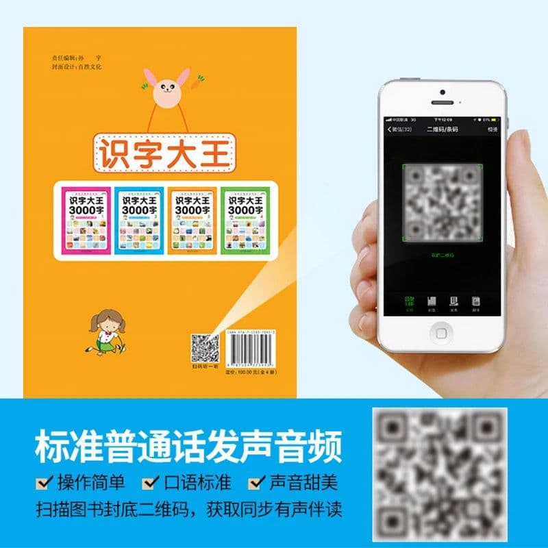 image-Literacy King 3000 Words, Accompanied By Audio Reading, 5-8 Year Old Children's Literacy and Early Education Knowledge Book