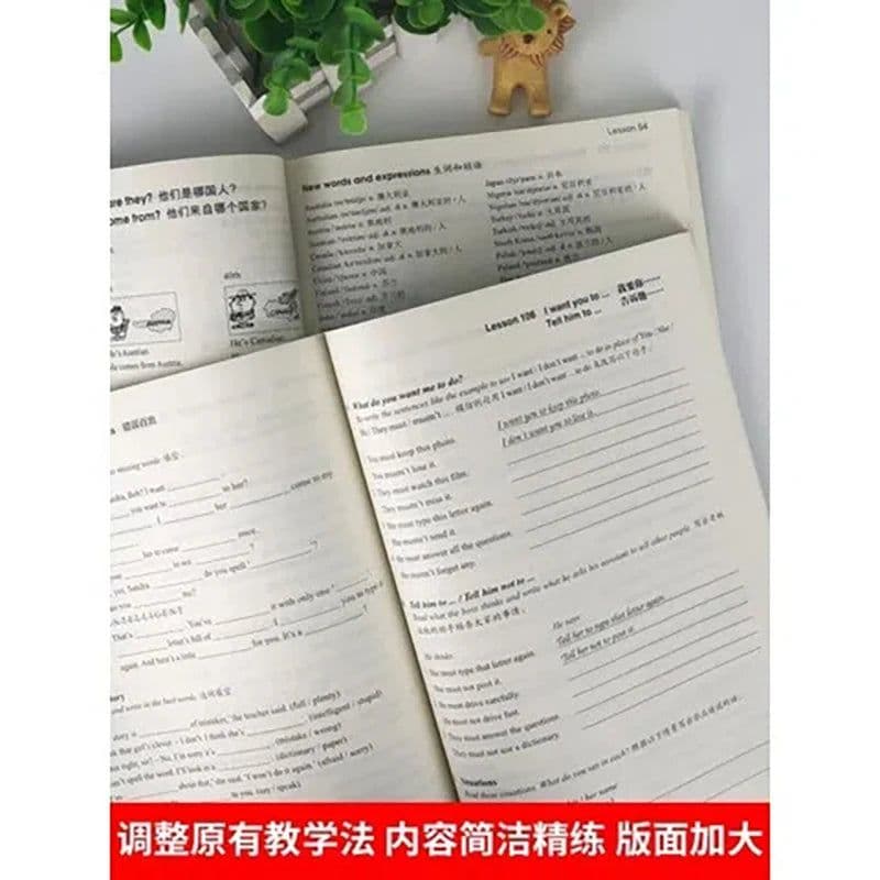 image-4 Books/Set New Concept English 1-4 Textbook Full Solution New Concept Textbook Self-Study of Zero Basis for Students English