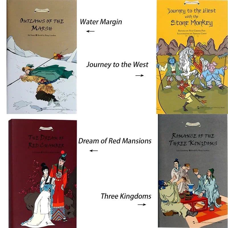 image-English version of the book China's four famous books children read bedtime English story books class popular science books