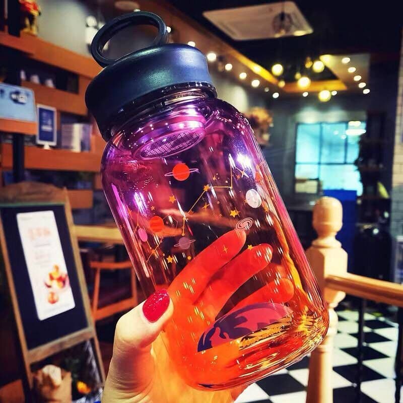 image-Starry sky water cup gradient color cup girl student mouth cup