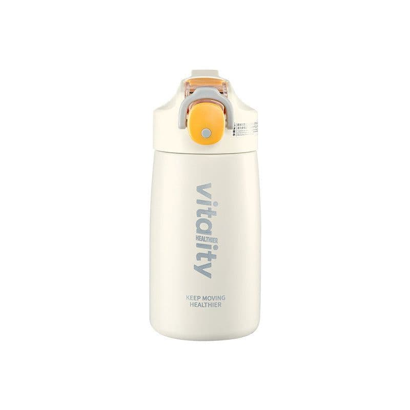image-Large-capacity Simple Pop-lid Vacuum Flask, 304 Stainless Steel Sports Water Cup For Boys And Girls