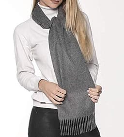 image-Great Natural Alpaca 100% Baby Alpaca scarf medium grey colour