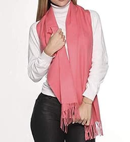 image-Great Natural Alpaca 100% Baby Alpaca scarf pink colour