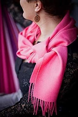 image-Great Natural Alpaca 100% Baby Alpaca scarf pink colour