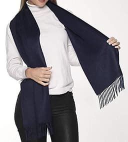 image-Great Natural Alpaca 100% Baby Alpaca scarf navy blue colour