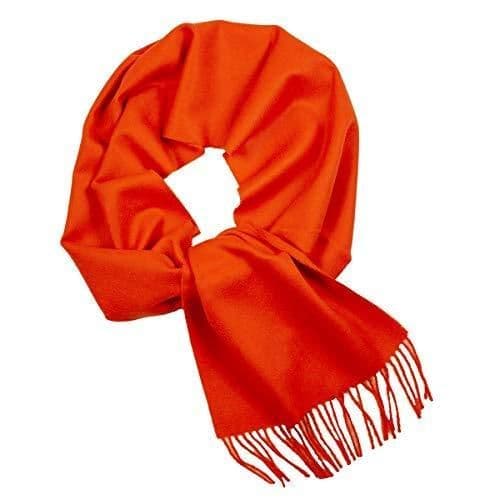 image-Great Natural Alpaca 100% Baby Alpaca scarf orange colour