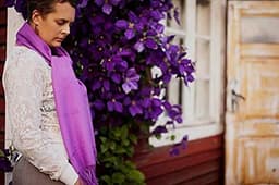 image-Great Natural Alpaca 100% Baby Alpaca scarf purple colour
