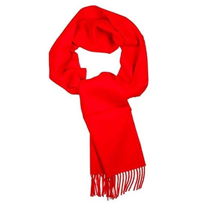 image-Great Natural Alpaca 100% baby alpaca scarf red color
