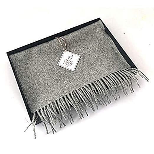 image-Great Natural Alpaca 100% Baby Alpaca Scarf Grey Colour