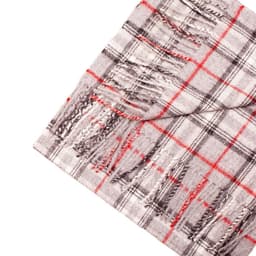 image-Alpaca wool grey checkered scarf