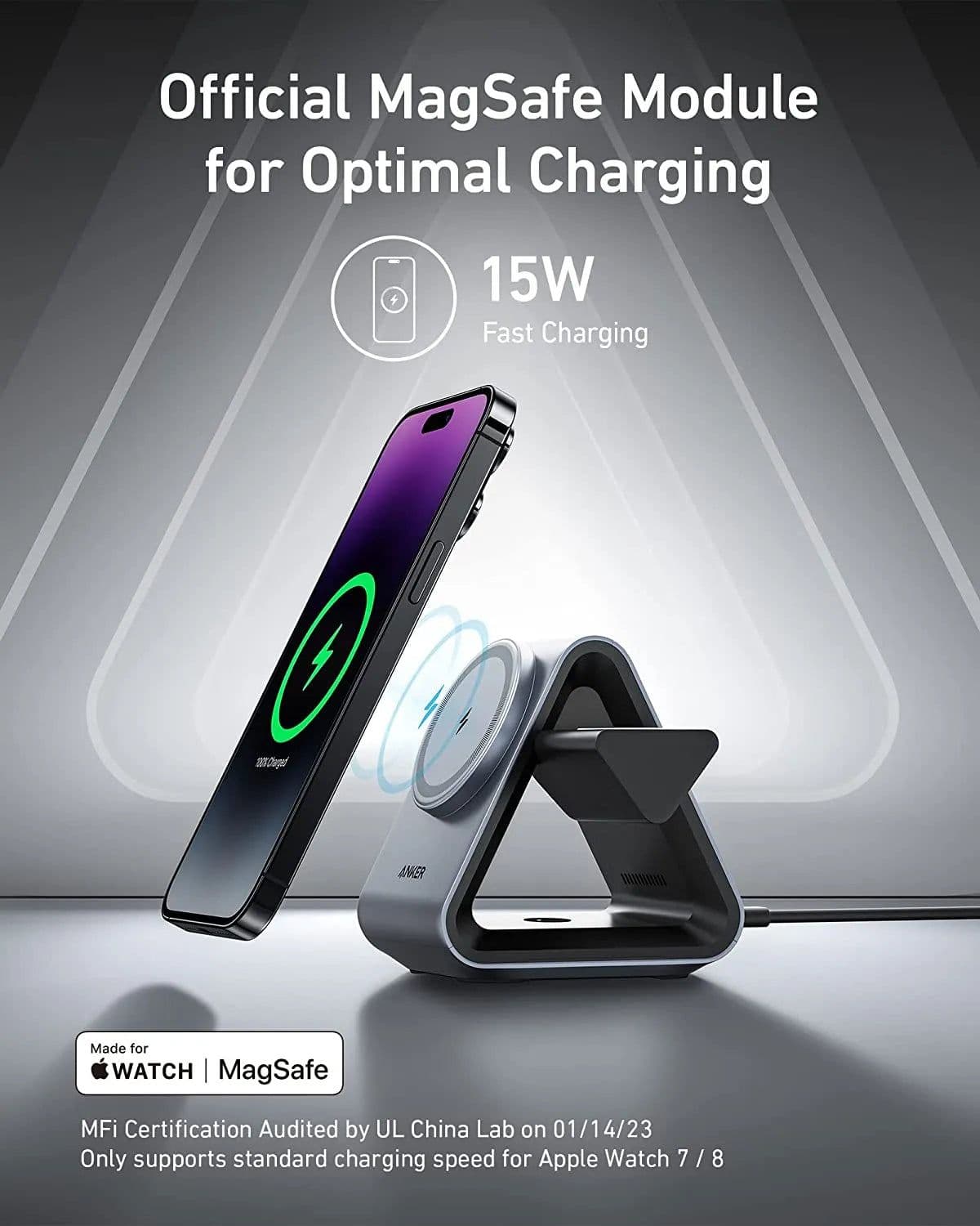 image-MagGo Charger 3-in-1 Station Wireless Charger MagSafe Charger with
