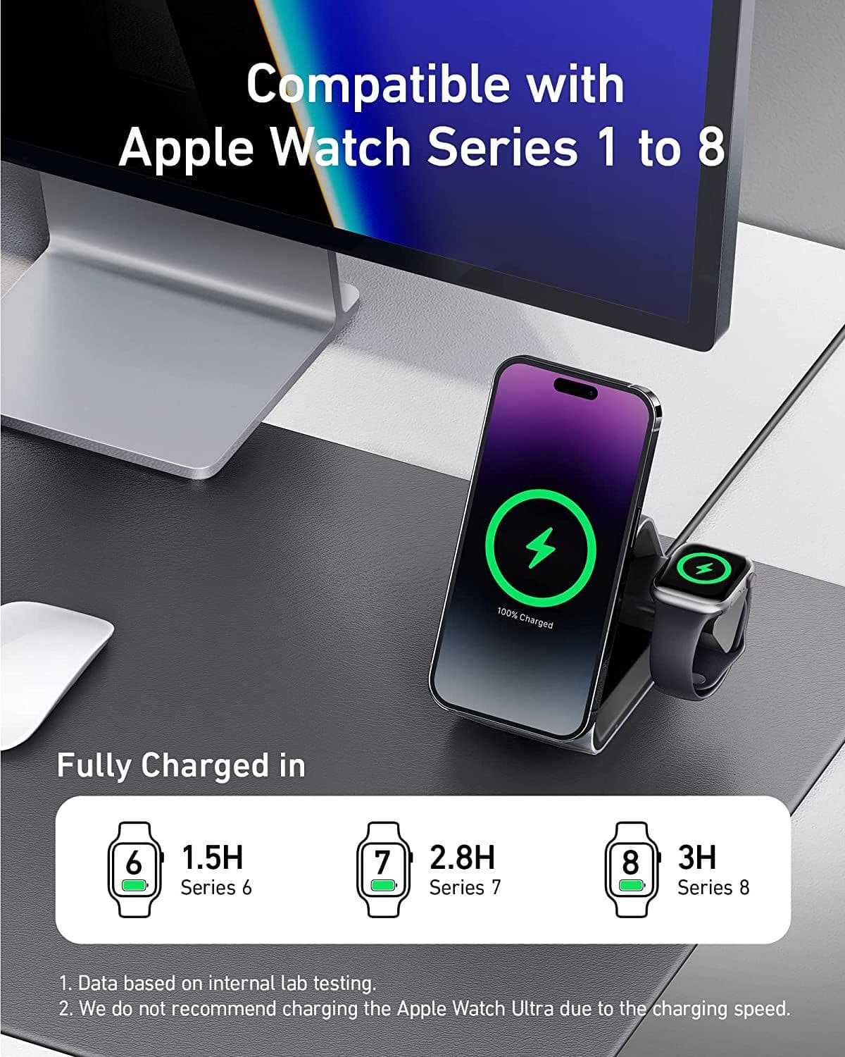 image-MagGo Charger 3-in-1 Station Wireless Charger MagSafe Charger with