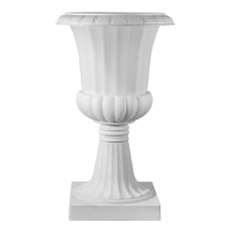 image-VEVOR Jardinière Urne Plastique, 40 x 67 cm, Pot de Fleurs Classique, Lot de 2, pour Intérieur, Extérieur, Mariage, Fêtes, Événements, Scène, Entrées, Couloirs, Jardin, Balcon, Terrasse, Porche, Blanc